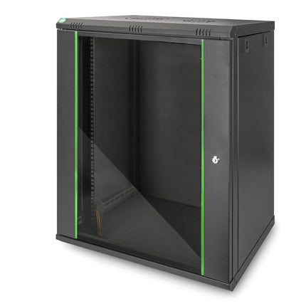 16U wall mounting cabinet, Dynamic 789x600x450 mm, color black (RAL 9005)