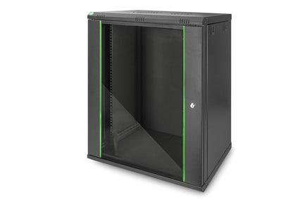 16U wall mounting cabinet, Dynamic 789x600x450 mm, color black (RAL 9005)