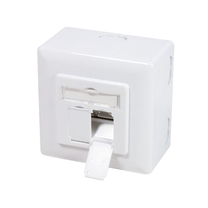 Cat6 Surface Modular Outlet 2x RJ45  Fully Shielded withLSA