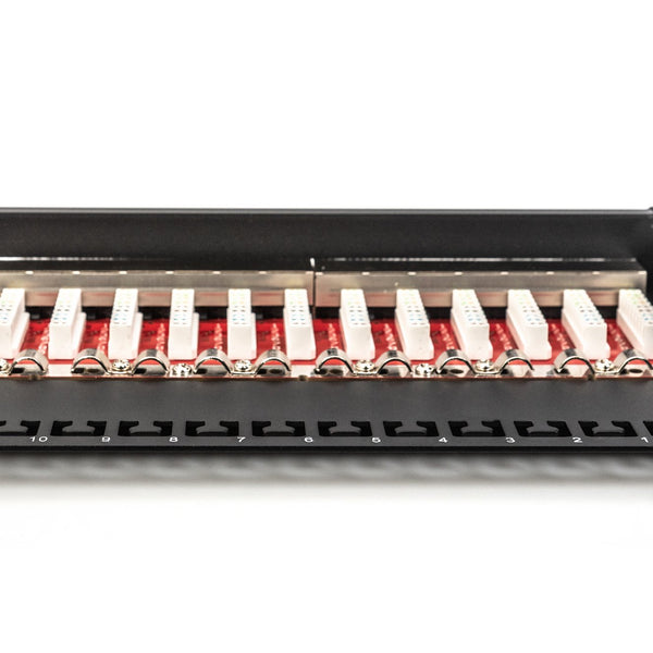 Cat6a 12 Port Patch Panel RAL 10" rack 9005