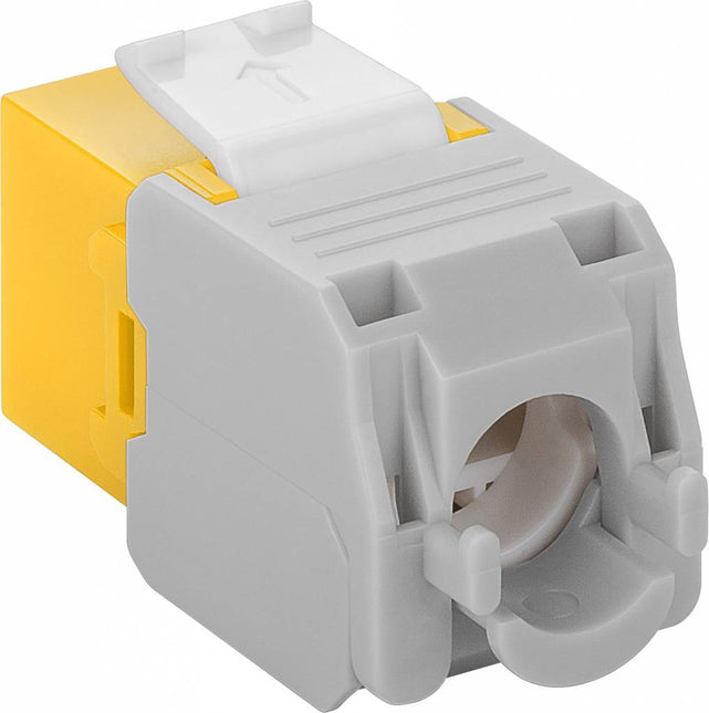 CAT6a Keystone RJ45 unshielded yellow