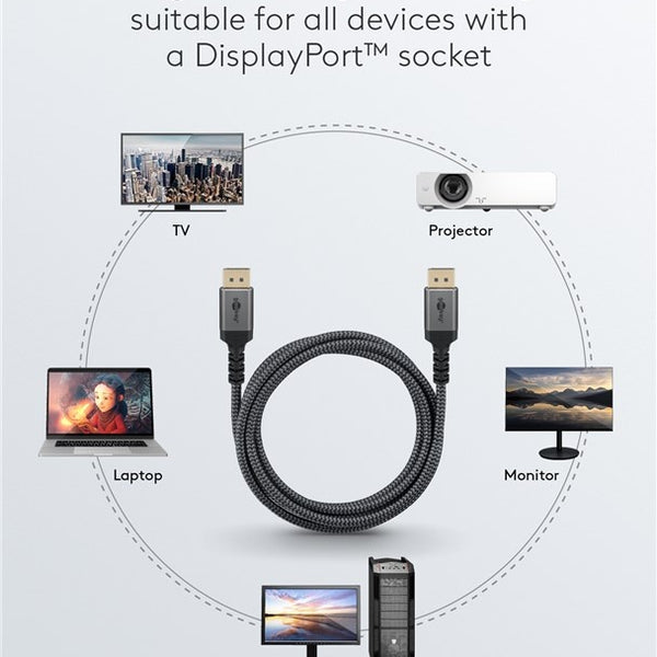DisplayPort™ Kabel, 8K @ 60 Hz 3M