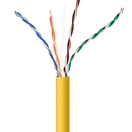 UTP CAT5e cable solid 305M CCA Yellow