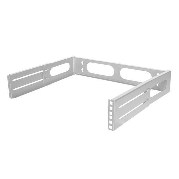 2U wall server rack 494x400x92mm (WxDxH) light gray